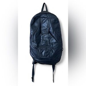 Stylish Black All Leather Backpack